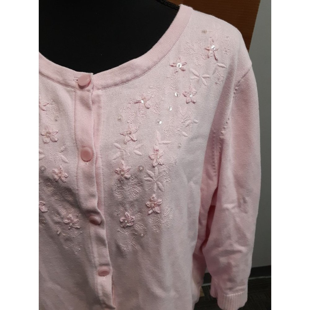 C.J. Banks Pink Sweater Size 2X - Picture 2 of 5